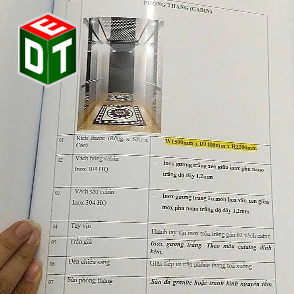 Sai lầm nguy hiểm khi chọn kích thước cabin và tải trọng thang máy